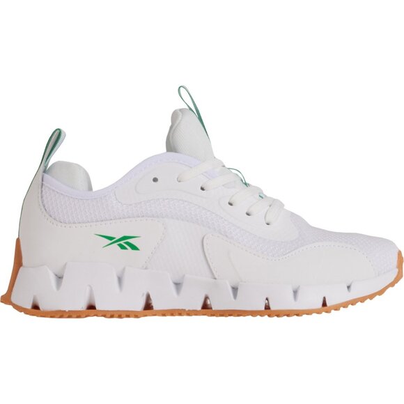 NEW Reebok Zig Dynamica Running Shoes Bright White/Jelly Bean/Gum 243 3M4 - Picture 1 of 5
